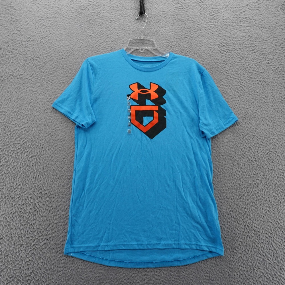Under Armour Boys Blue Baseball Gradient Icon T-Shirt Youth XL NEW